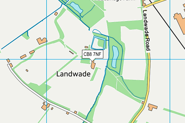 CB8 7NF map - OS VectorMap District (Ordnance Survey)