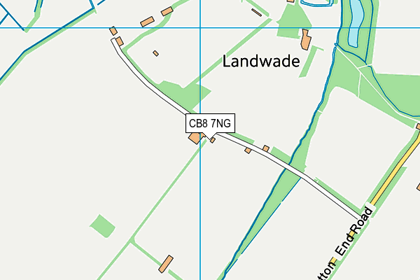 CB8 7NG map - OS VectorMap District (Ordnance Survey)