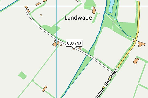 CB8 7NJ map - OS VectorMap District (Ordnance Survey)