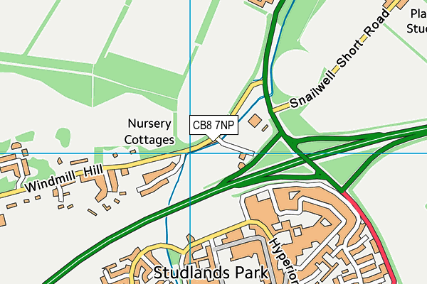 CB8 7NP map - OS VectorMap District (Ordnance Survey)