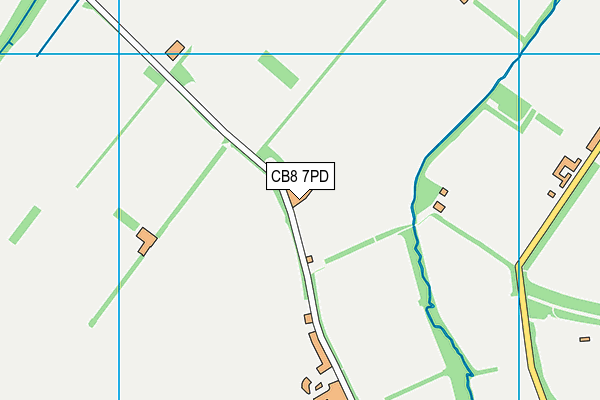 CB8 7PD map - OS VectorMap District (Ordnance Survey)