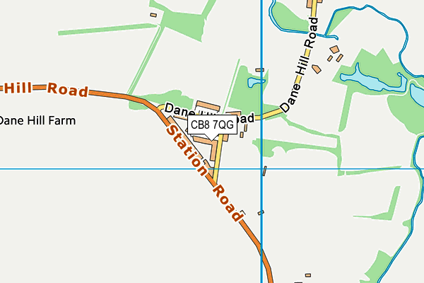 CB8 7QG map - OS VectorMap District (Ordnance Survey)