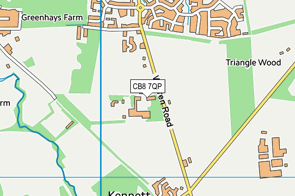 CB8 7QP map - OS VectorMap District (Ordnance Survey)