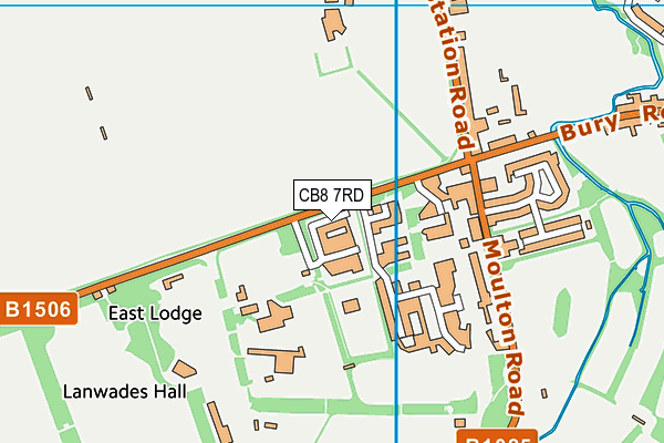 CB8 7RD map - OS VectorMap District (Ordnance Survey)