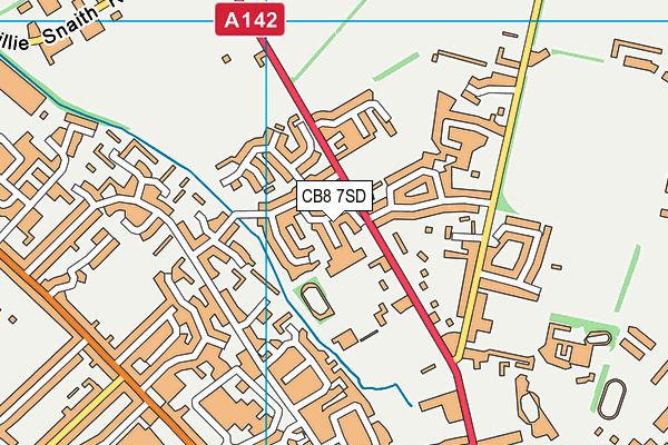 CB8 7SD map - OS VectorMap District (Ordnance Survey)