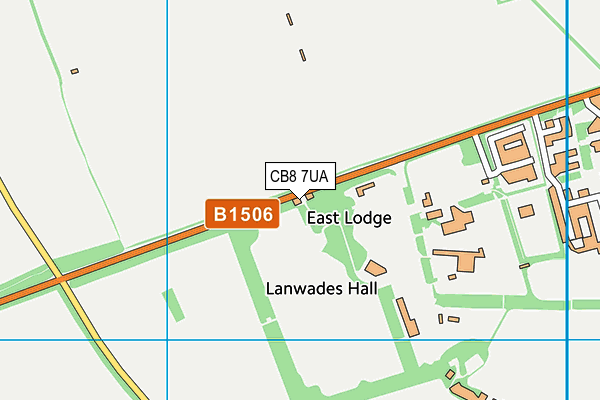 CB8 7UA map - OS VectorMap District (Ordnance Survey)