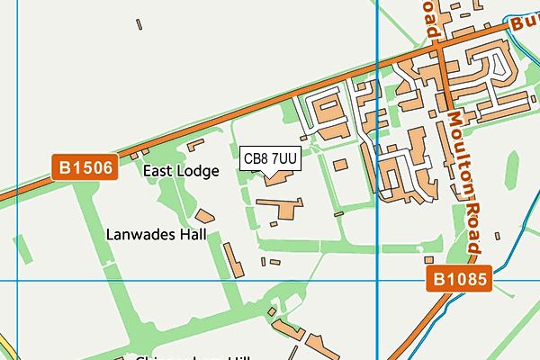 CB8 7UU map - OS VectorMap District (Ordnance Survey)