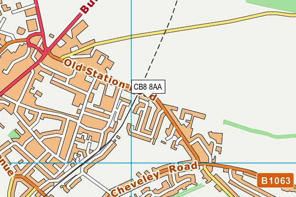 CB8 8AA map - OS VectorMap District (Ordnance Survey)