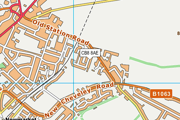 CB8 8AE map - OS VectorMap District (Ordnance Survey)