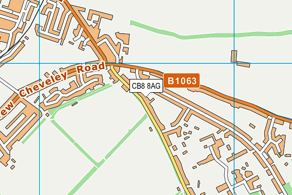 CB8 8AG map - OS VectorMap District (Ordnance Survey)