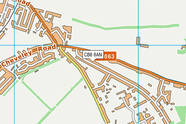 CB8 8AN map - OS VectorMap District (Ordnance Survey)