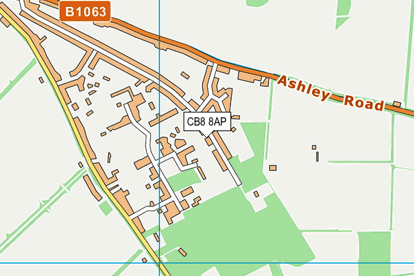 CB8 8AP map - OS VectorMap District (Ordnance Survey)
