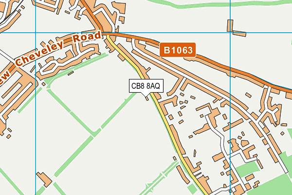 CB8 8AQ map - OS VectorMap District (Ordnance Survey)