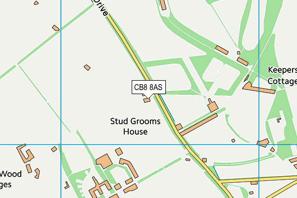 CB8 8AS map - OS VectorMap District (Ordnance Survey)