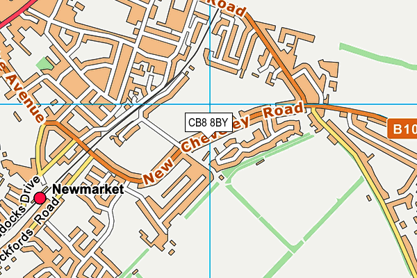 CB8 8BY map - OS VectorMap District (Ordnance Survey)