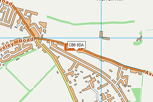 CB8 8DA map - OS VectorMap District (Ordnance Survey)