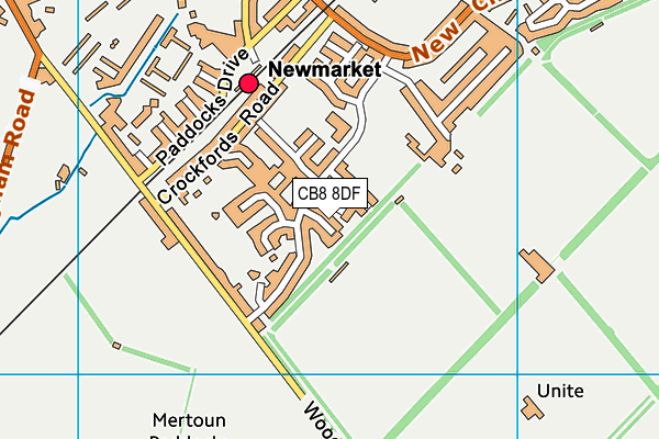 CB8 8DF map - OS VectorMap District (Ordnance Survey)