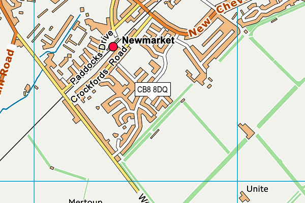 CB8 8DQ map - OS VectorMap District (Ordnance Survey)