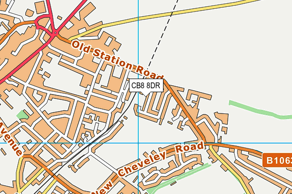 CB8 8DR map - OS VectorMap District (Ordnance Survey)