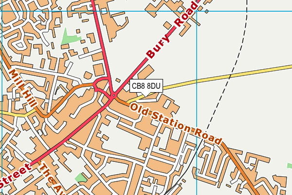 CB8 8DU map - OS VectorMap District (Ordnance Survey)
