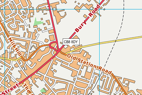 CB8 8DY map - OS VectorMap District (Ordnance Survey)