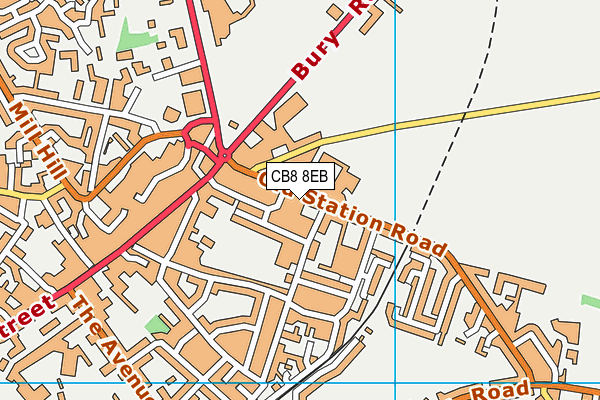 CB8 8EB map - OS VectorMap District (Ordnance Survey)