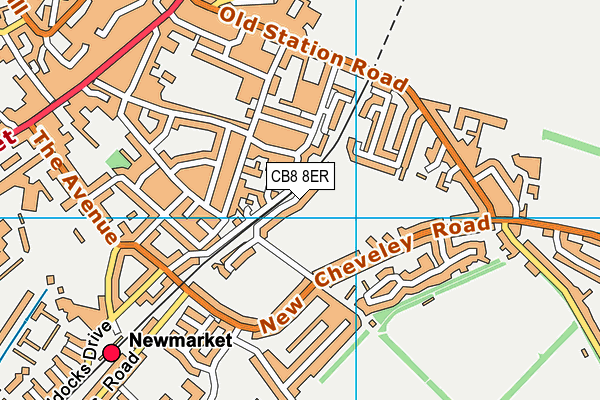 CB8 8ER map - OS VectorMap District (Ordnance Survey)