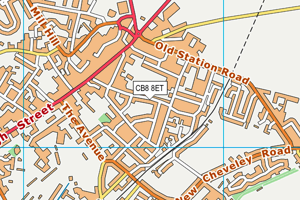 CB8 8ET map - OS VectorMap District (Ordnance Survey)