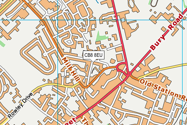 CB8 8EU map - OS VectorMap District (Ordnance Survey)