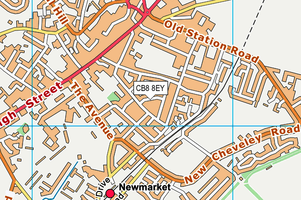 CB8 8EY map - OS VectorMap District (Ordnance Survey)