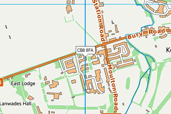 CB8 8FA map - OS VectorMap District (Ordnance Survey)