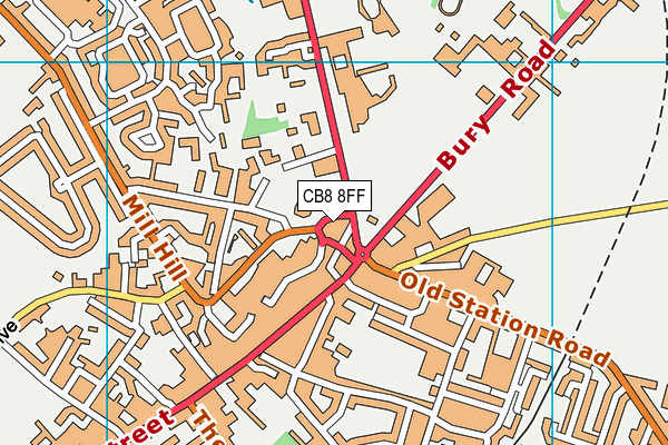 CB8 8FF map - OS VectorMap District (Ordnance Survey)
