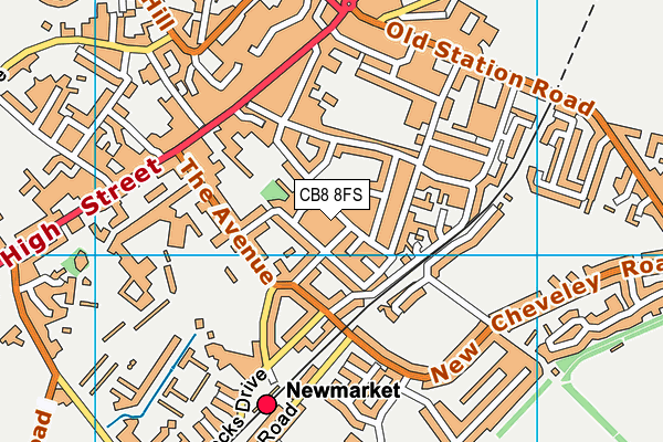 CB8 8FS map - OS VectorMap District (Ordnance Survey)