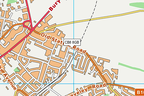 CB8 8GB map - OS VectorMap District (Ordnance Survey)