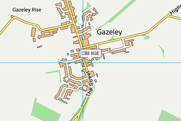 CB8 8GE map - OS VectorMap District (Ordnance Survey)