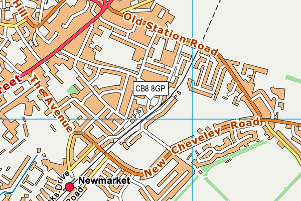 CB8 8GP map - OS VectorMap District (Ordnance Survey)