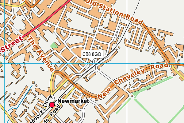 CB8 8GQ map - OS VectorMap District (Ordnance Survey)