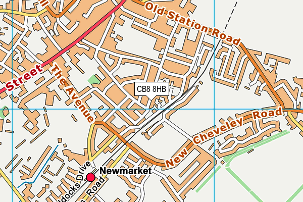 CB8 8HB map - OS VectorMap District (Ordnance Survey)