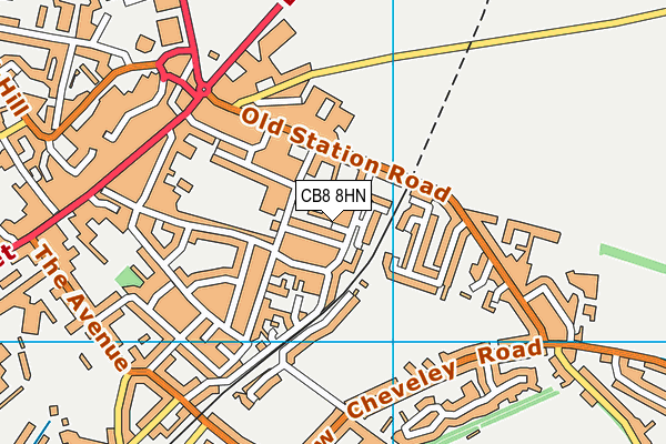 CB8 8HN map - OS VectorMap District (Ordnance Survey)