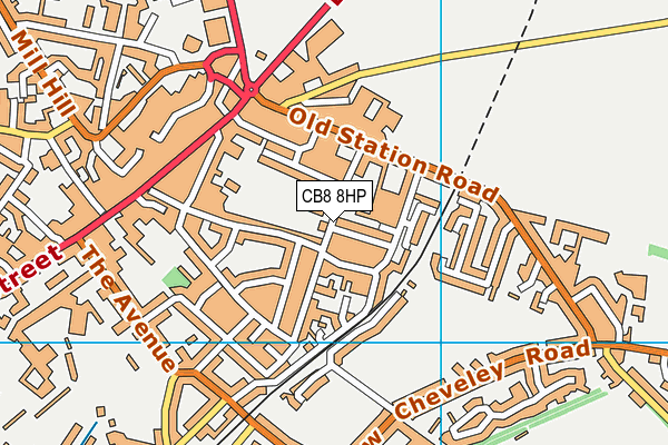 CB8 8HP map - OS VectorMap District (Ordnance Survey)