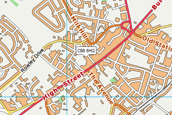 CB8 8HQ map - OS VectorMap District (Ordnance Survey)