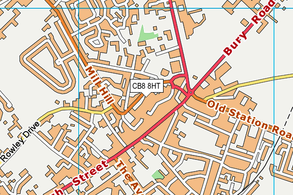 CB8 8HT map - OS VectorMap District (Ordnance Survey)