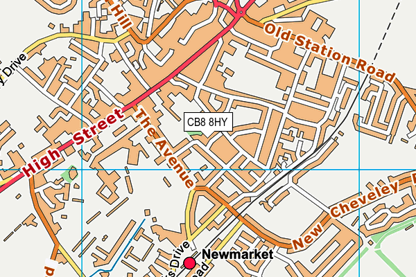 CB8 8HY map - OS VectorMap District (Ordnance Survey)