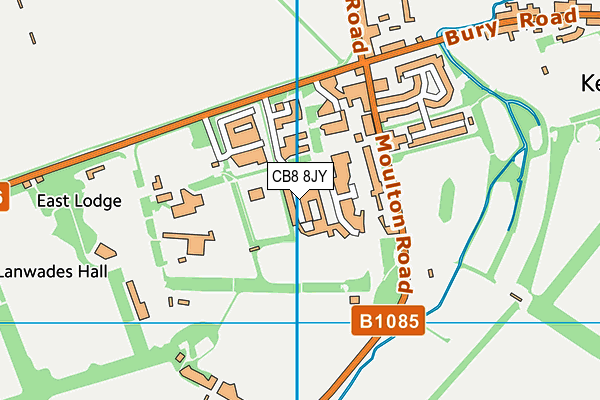 CB8 8JY map - OS VectorMap District (Ordnance Survey)