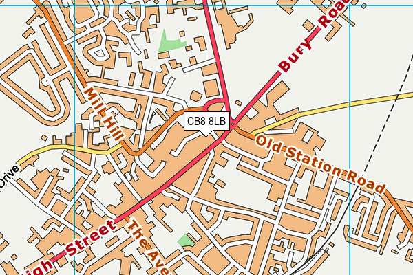 CB8 8LB map - OS VectorMap District (Ordnance Survey)