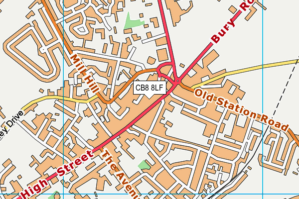 CB8 8LF map - OS VectorMap District (Ordnance Survey)