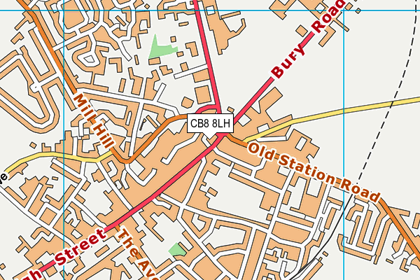 CB8 8LH map - OS VectorMap District (Ordnance Survey)