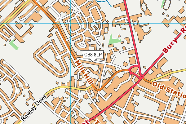 CB8 8LP map - OS VectorMap District (Ordnance Survey)