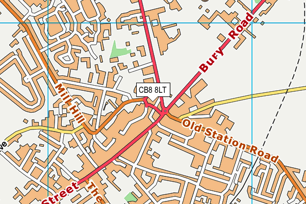 CB8 8LT map - OS VectorMap District (Ordnance Survey)