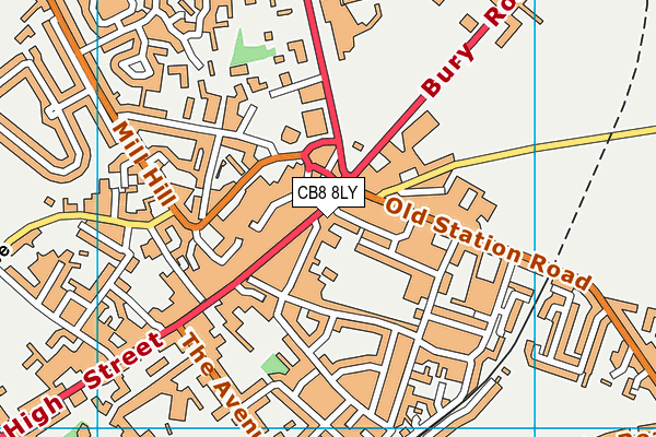CB8 8LY map - OS VectorMap District (Ordnance Survey)